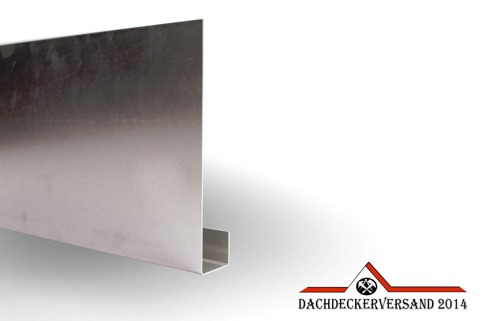 1 m Ortblende Ortgangbrettverkleidung Ortgangblende Dachblende Alu natur 0,8 mm (Form C)